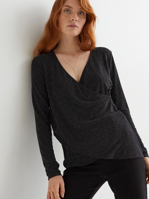 

H&M Women Black MAMA Long-Sleeved Nursing Top