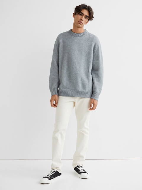 

H&M Men Turquoise Blue Relaxed Fit Jumper