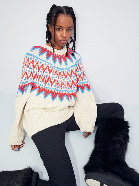 

H&M Woman Multi coloured Jacquard-knit jumper