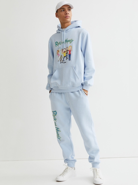 

H&M Men Blue Slim Fit Printed Joggers