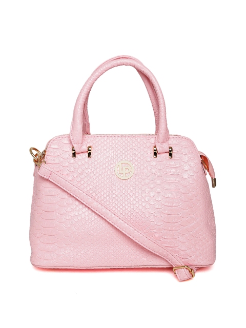 

Lino Perros Pink Snakeskin Textured Handbag with Sling Strap
