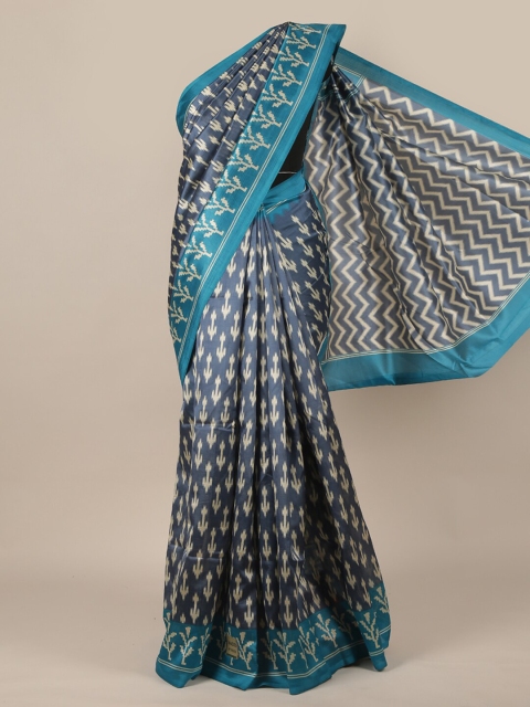

Pothys Blue & Beige Printed Saree