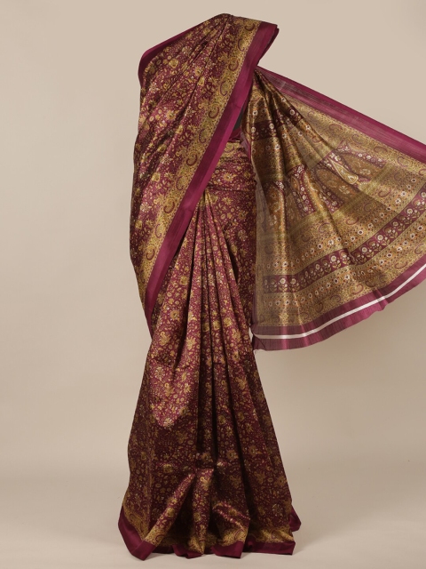 

Pothys Purple & Yellow Floral Saree