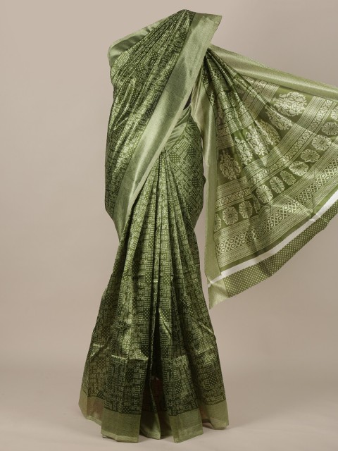 

Pothys Green Ethnic Motifs Printed Saree