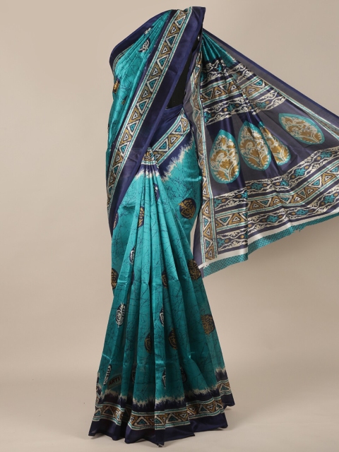 

Pothys Blue & White Floral Saree