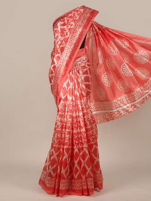 

Pothys Red & White Printed Saree