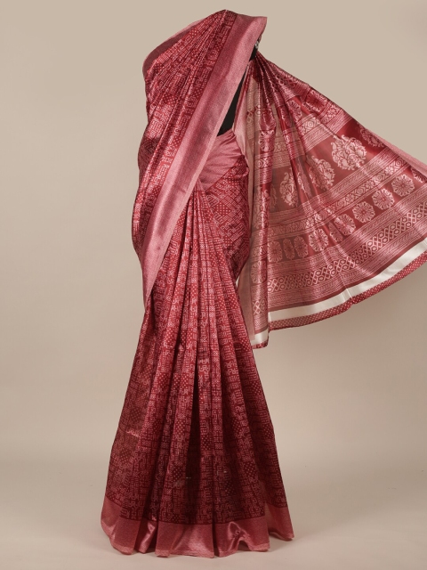 

Pothys Maroon Cotton Blend Saree