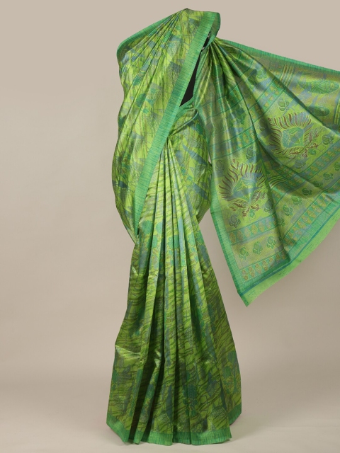 

Pothys Green Floral Printed Saree