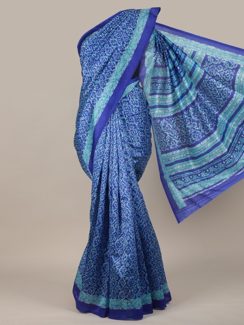 

Pothys Blue Floral Printed Saree