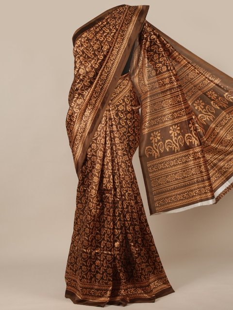 

Pothys Women Brown Printed Cotton Blend Saree