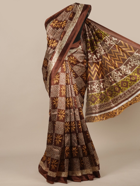 

Pothys Brown & Beige Ethnic Motifs Saree