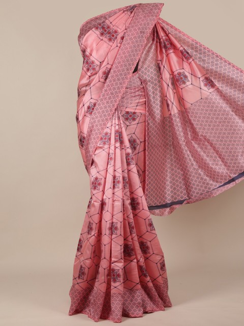 

Pothys Pink & Blue Ethnic Motifs Saree