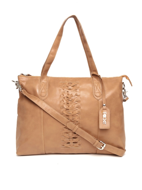 

POCKIT Brown Shoulder Bag with Sling Strap
