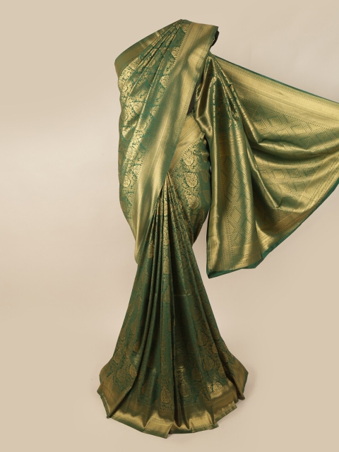 

Pothys Green & Gold Woven Design Banarasi Saree