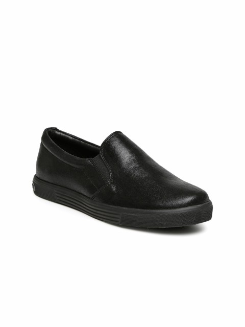 

La Briza Girls Black Solid Slip-On Sneakers
