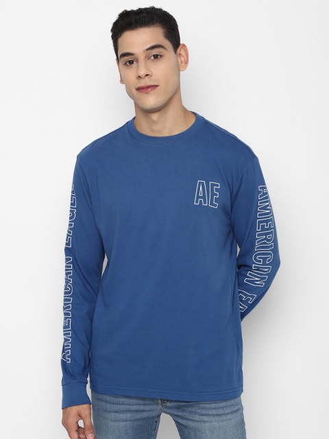 

AMERICAN EAGLE OUTFITTERS Men Blue Printed T-shirt