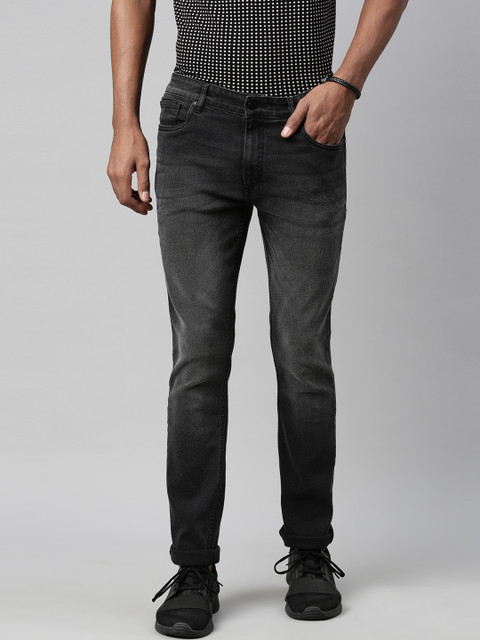 

Breakbounce Men Grey Slim Fit Light Fade Jeans