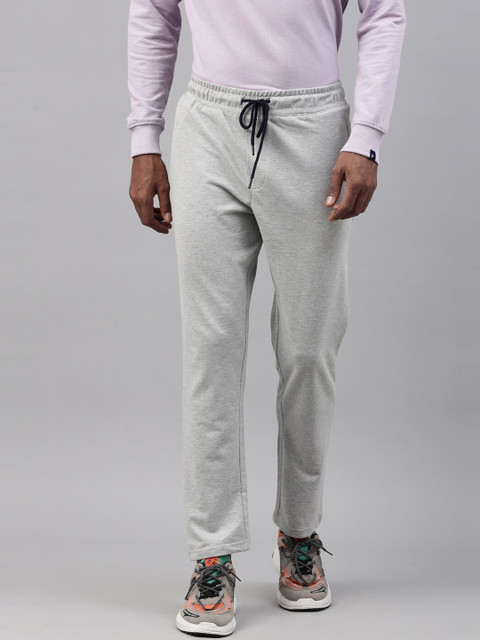 

Breakbounce Mens Grey Regular Fit Knitted Track pants