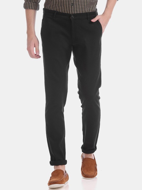

Ruggers Men Black Slim Fit Chinos Trousers