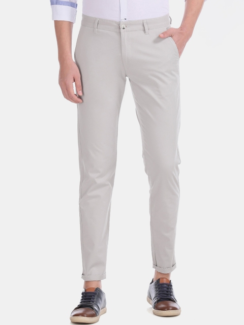 

Ruggers Men Grey Slim Fit Trousers