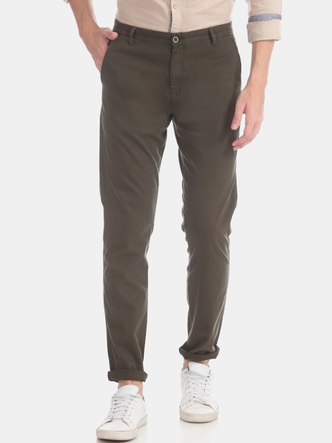 

Ruggers Men Green Slim Fit Trousers