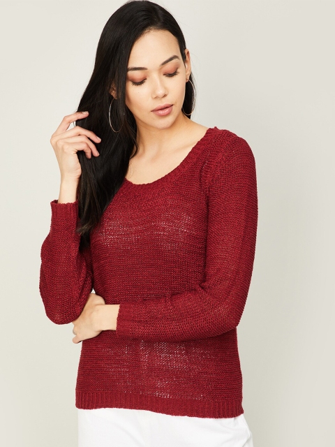 

Fame Forever by Lifestyle Women Red Acrylic Sweatshirt