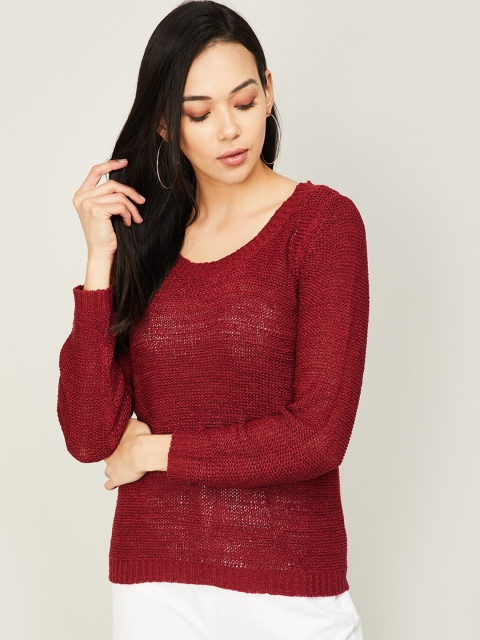 

Fame Forever by Lifestyle Women Red Acrylic Sweatshirt
