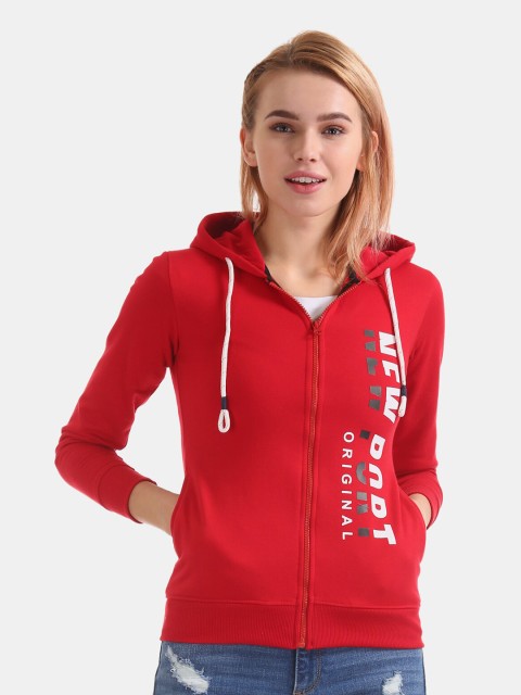 

Newport Women Red & White Printed Sweatshirt
