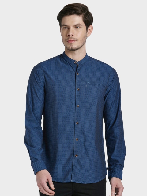 

ColorPlus Men Blue Opaque Casual Shirt