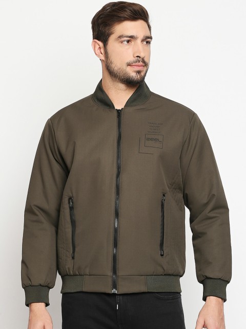 

Zeel Men Green & Black Printed Lightweight Bomber Jacket