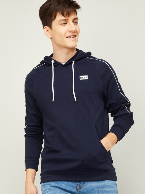 

UCLA Men Navy Blue Hooded Sweatshirt