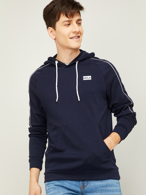 

UCLA Men Navy Blue Hooded Cotton Sweatshirt