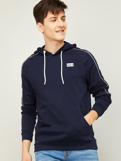 

UCLA Men Navy Blue Hooded Sweatshirt