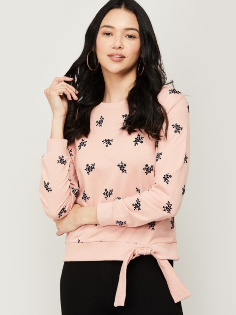 

Fame Forever by Lifestyle Women Pink & Black Printed Cotton Sweatshirt