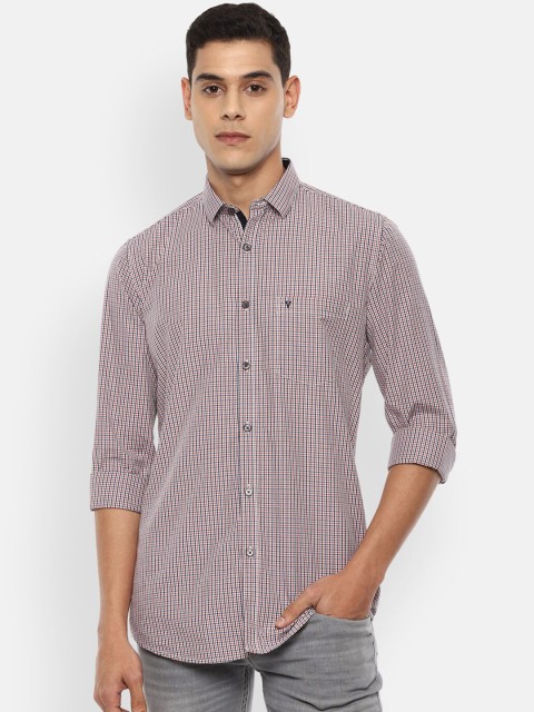 

Van Heusen Sport Men Purple Pure Cotton Micro Checked Casual Shirt