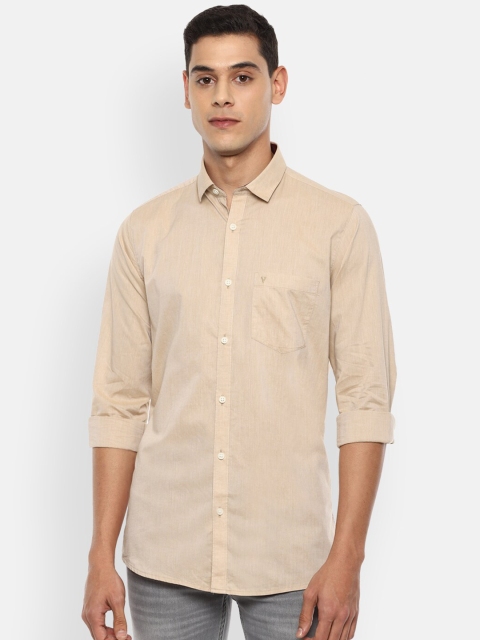 

Van Heusen Sport Men Beige Pure Cotton Solid Casual Shirt