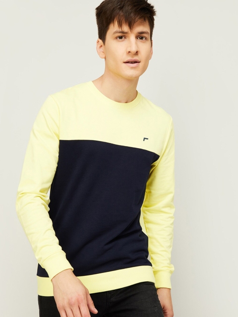 

Fame Forever by Lifestyle Men Yellow Colourblocked Sweatshirt