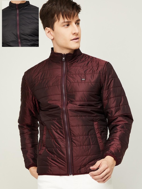 

Fame Forever by Lifestyle Men Black Bomber with Patchwork Jacket