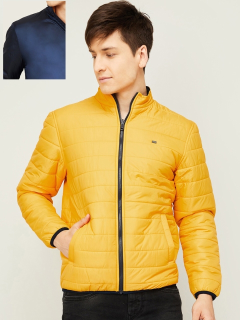 

Fame Forever by Lifestyle Men Yellow & Navy Blue Reversible Jacket