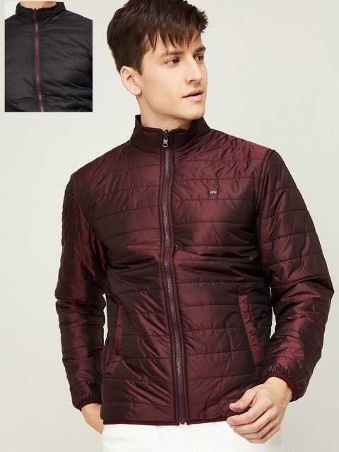 

Fame Forever by Lifestyle Men Black Bomber with Patchwork Jacket