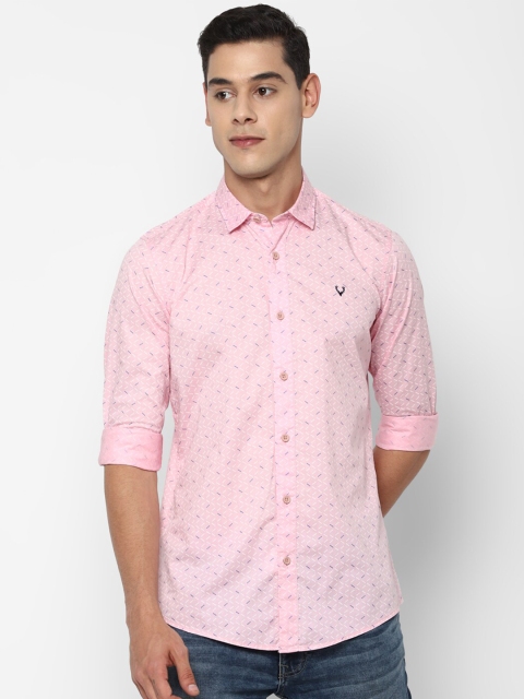 

Allen Solly Sport Men Pink Pure Cotton Printed Casual Shirt