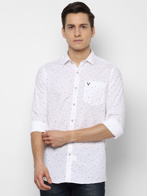 

Allen Solly Sport Men White Pure Cotton Printed Casual Shirt