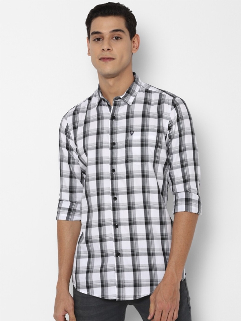 

Allen Solly Sport Men White Pure Cotton Checked Casual Shirt