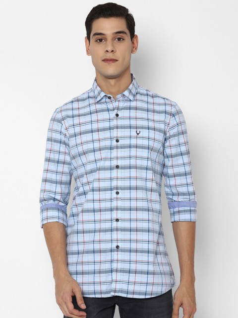 

Allen Solly Sport Men Pure Cotton Blue Checked Casual Shirt