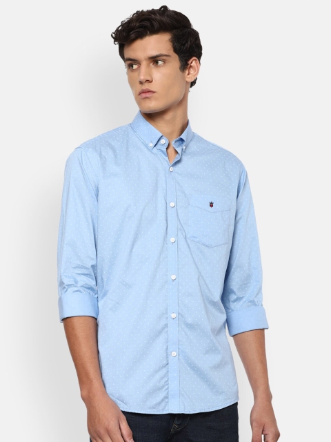 

Louis Philippe Sport Men Blue Pure Cotton Printed Slim Fit Casual Shirt