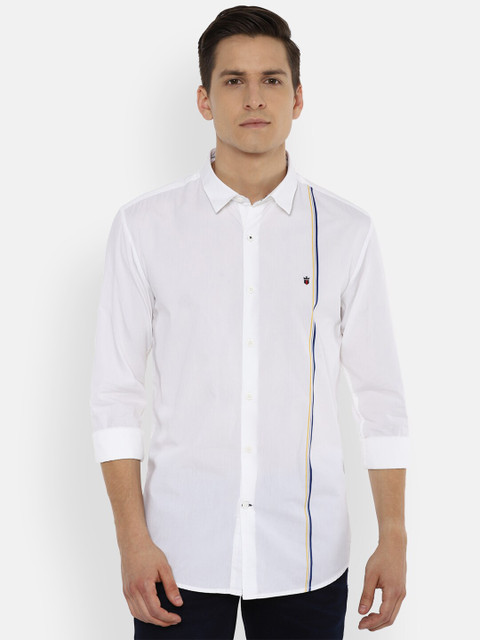 

Louis Philippe Sport Men Pure Cotton White Slim Fit Casual Shirt