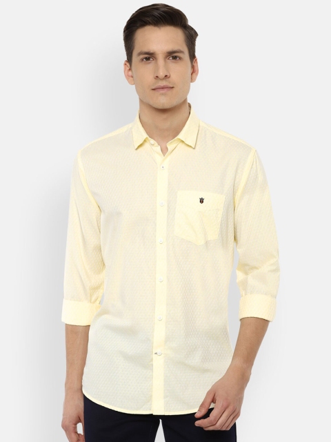 

Louis Philippe Sport Men Yellow Textured Slim Fit Casual Shirt