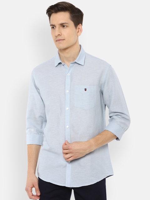 

Louis Philippe Sport Men Blue Solid Slim Fit Casual Shirt