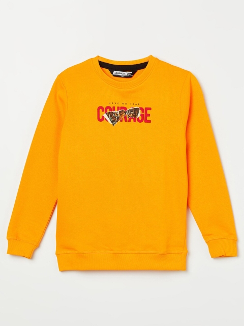 

Fame Forever by Lifestyle Boys Yellow Printed Sweatshirt