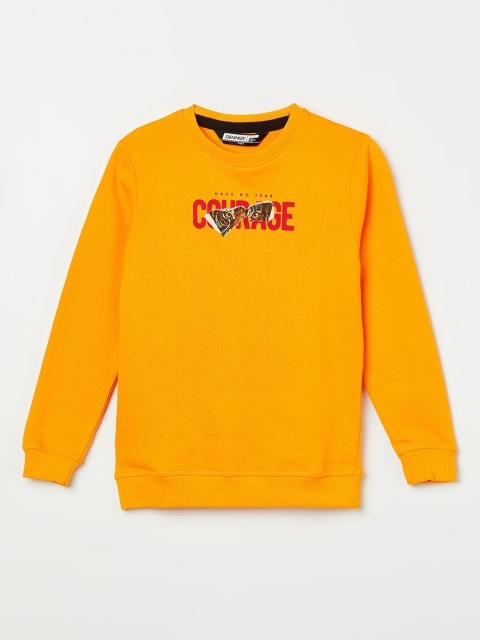 

Fame Forever by Lifestyle Boys Yellow Printed Sweatshirt